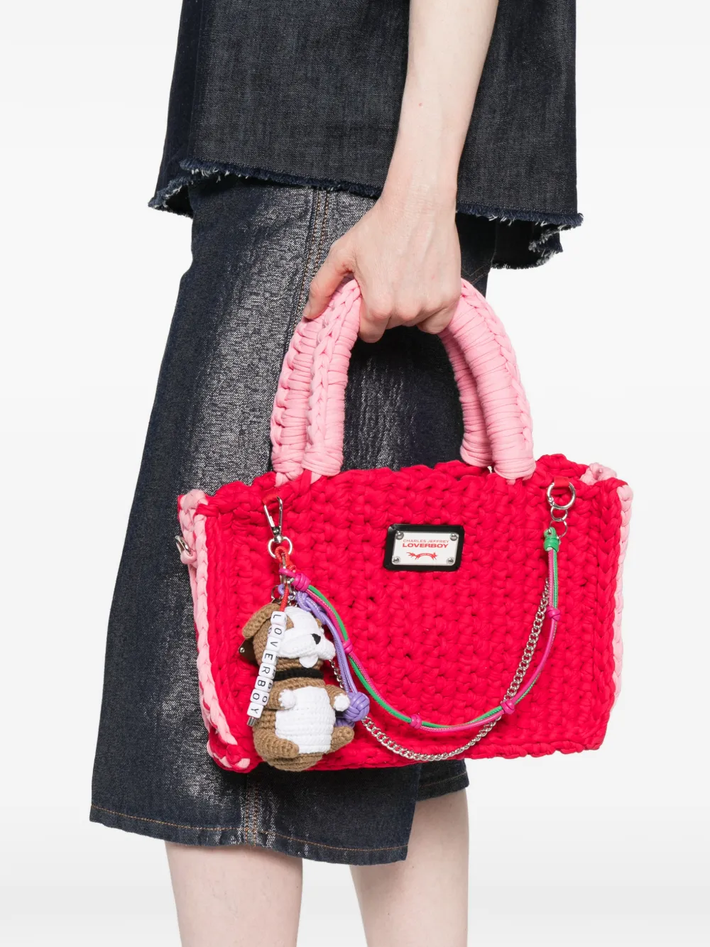 Charles Jeffrey Loverboy Heuptas met logoplakkaat Rood