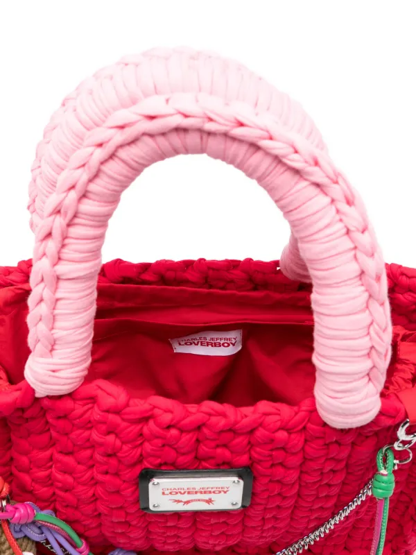 Charles Jeffrey Loverboy logo-plaque Tote Bag | Red | FARFETCH