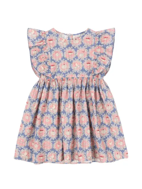 Konges Sløjd vestido con estampado floral y volantes