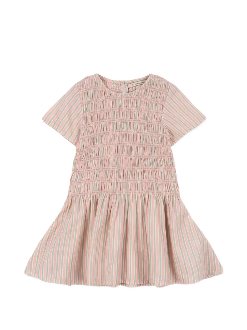Konges Sløjd striped smock-detail dress - Rosa