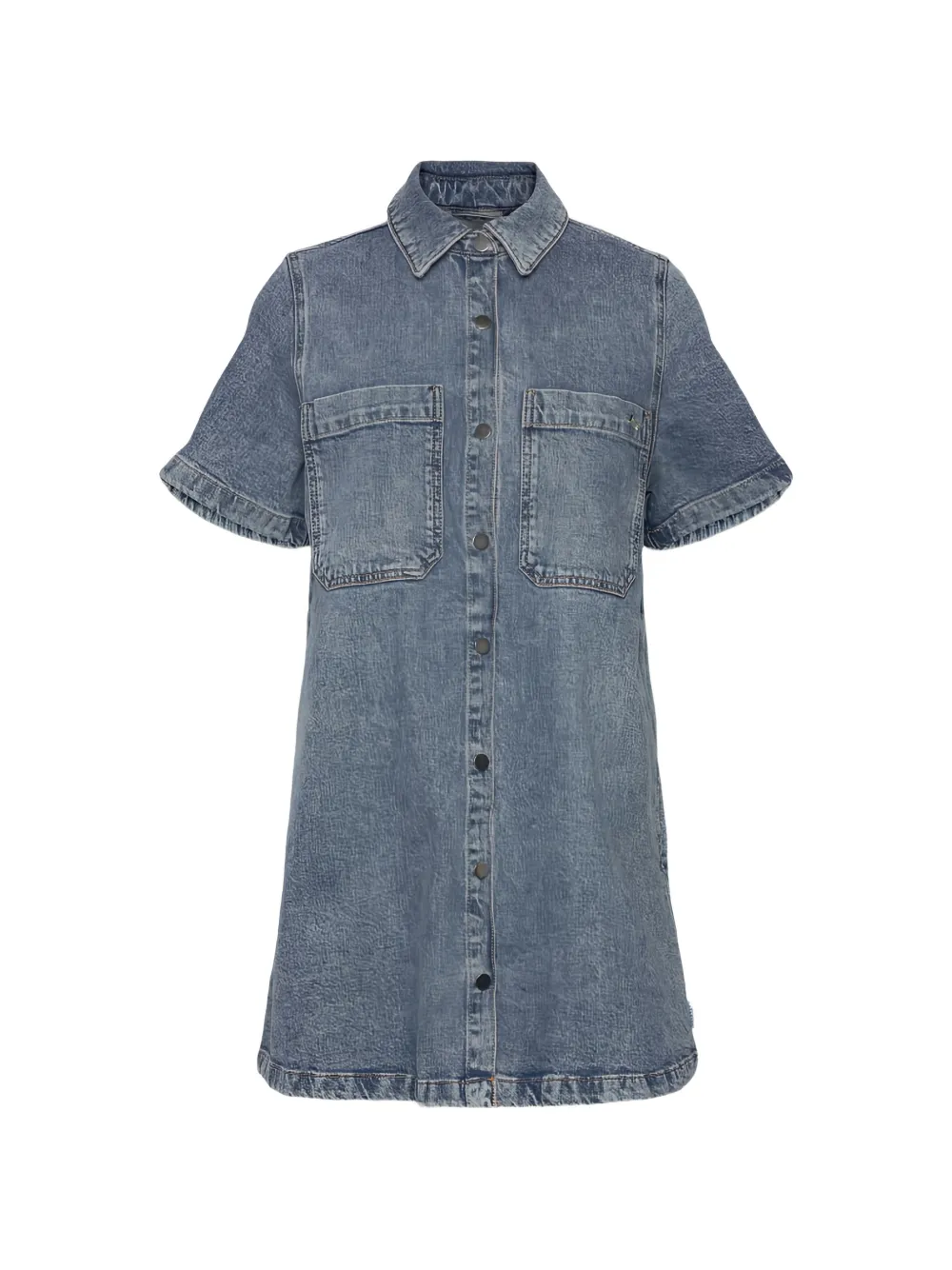 HUGO buttoned denim mini dress - Blu