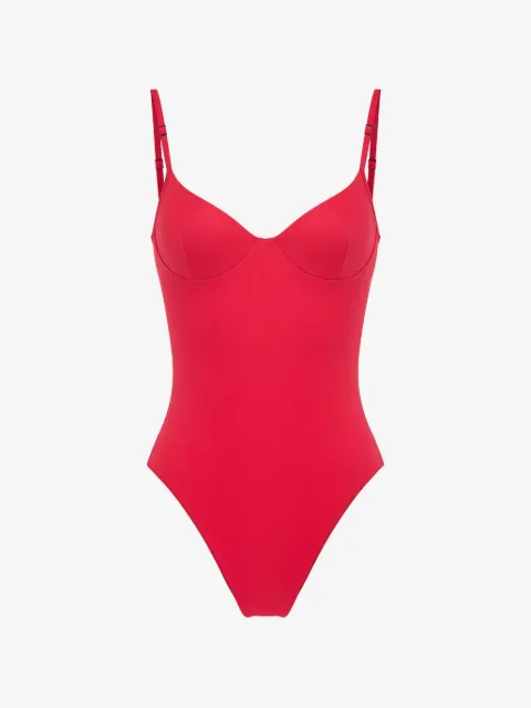 Bond-eye underwired cutout swimsuit