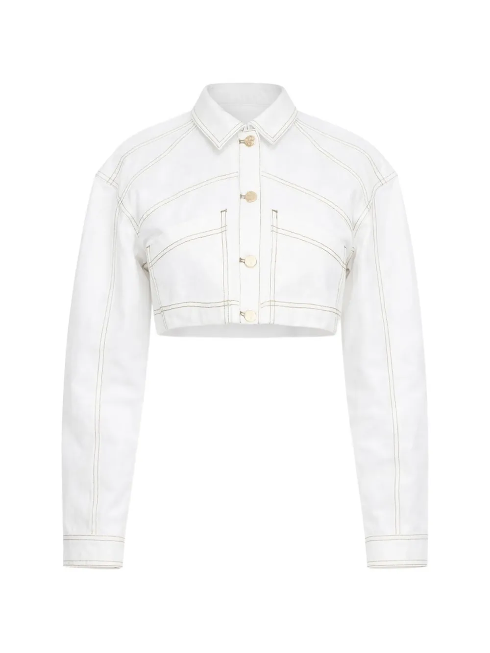 Acler Amesbury contrast-stitching jacket - Bianco