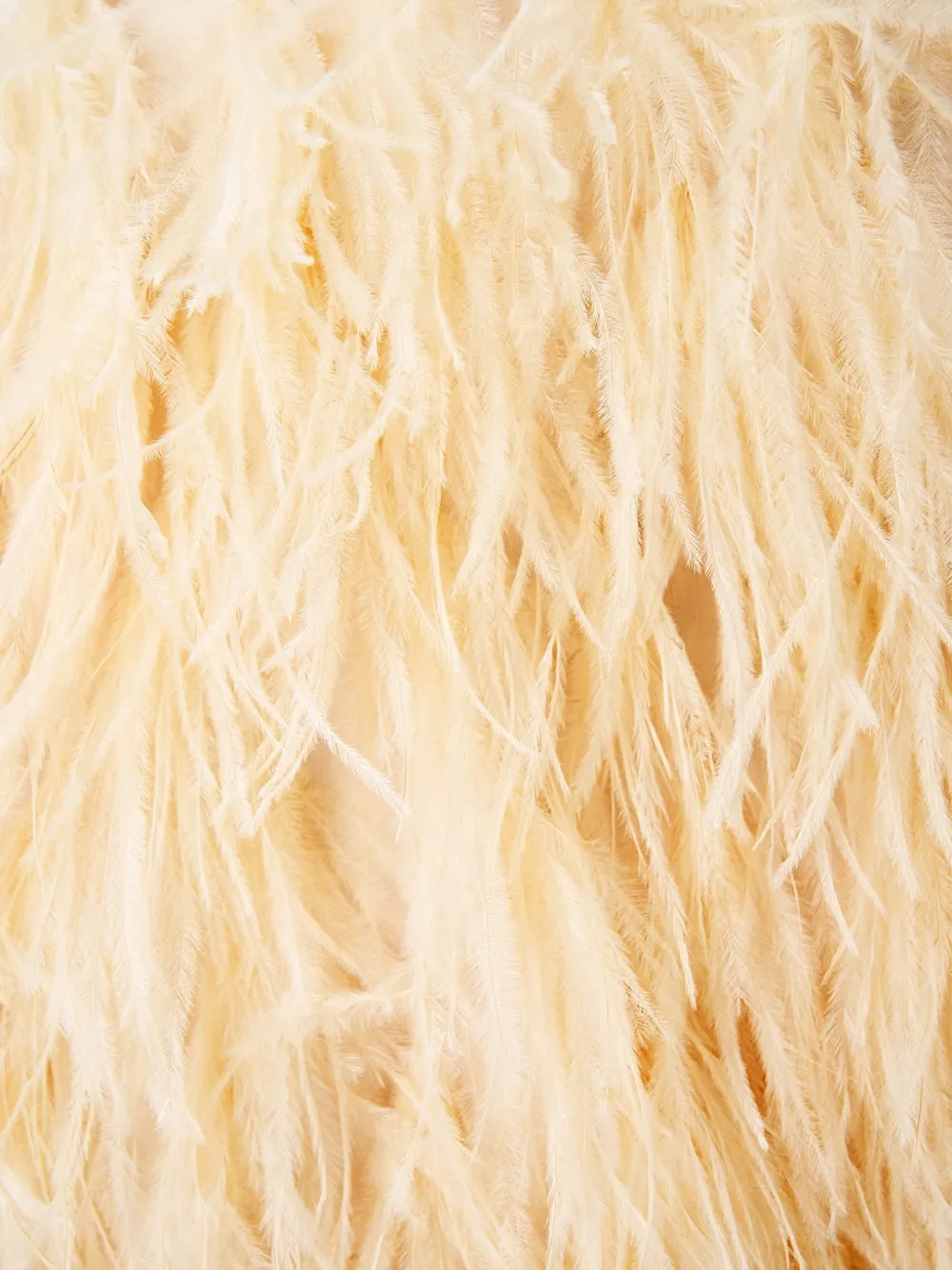 Camilla Rok verfraaid met veren Beige
