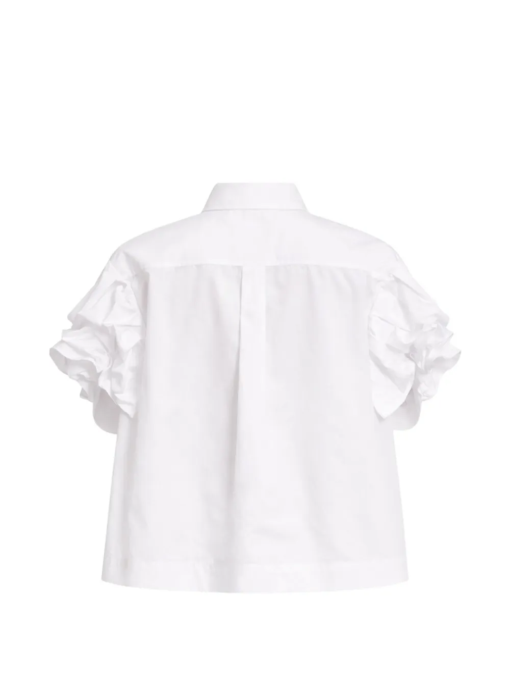  Simone Rocha Ruffled-sleeves Buttoned Shirt - White 