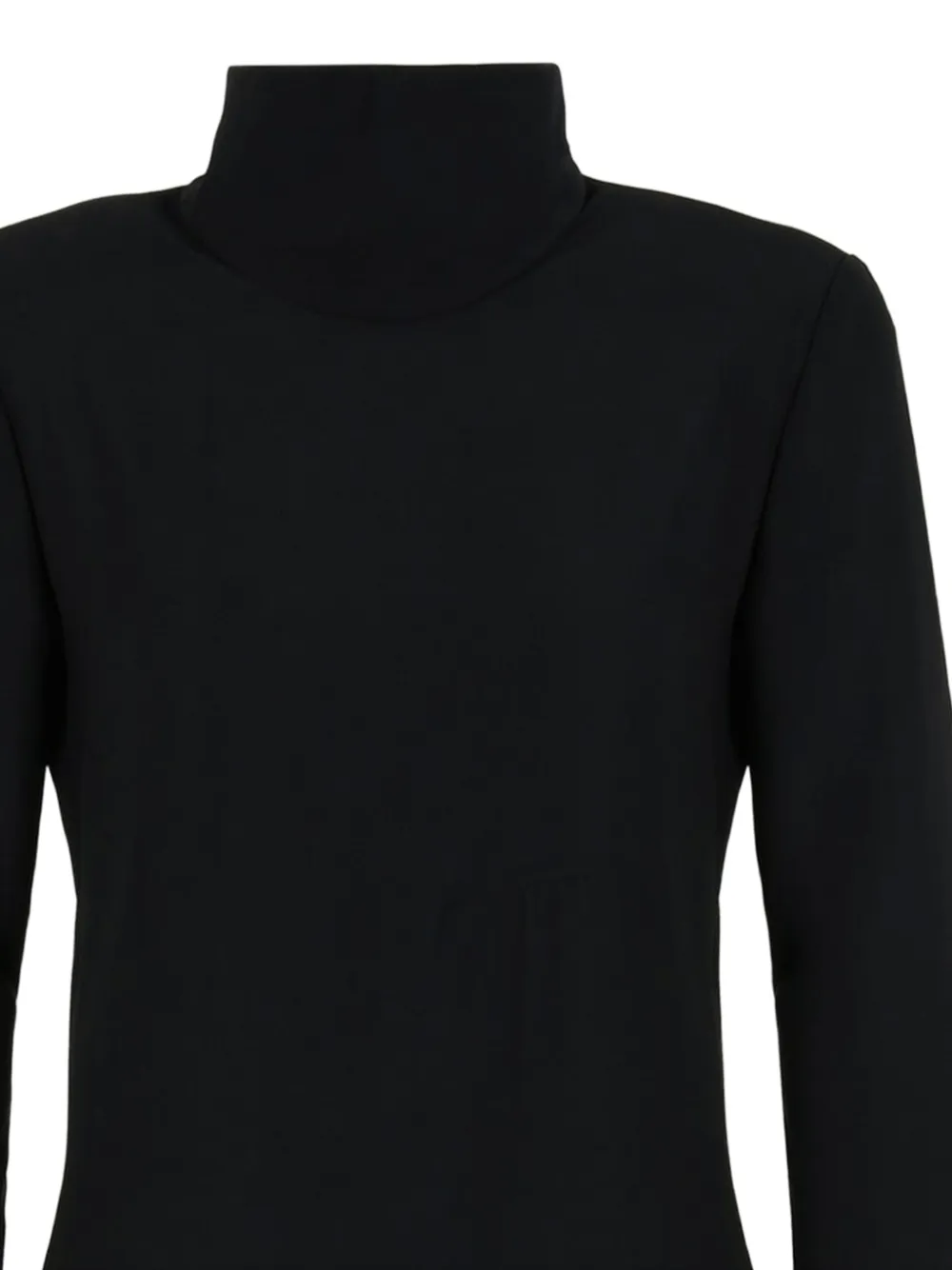 Emporio Armani Technical-Cady jurk met lange mouwen en hoge hals Zwart