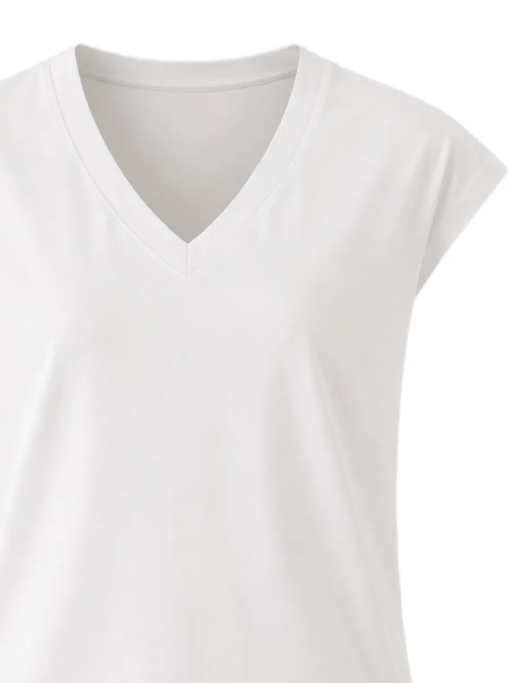  Patrick Assaraf V-neck Cotton T-shirt - White 