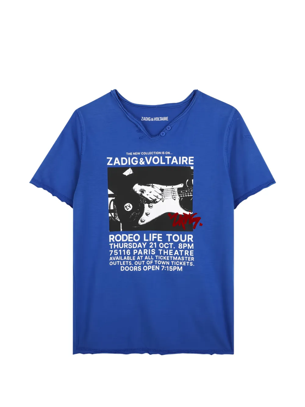 Zadig & Voltaire Kids graphic-print T-shirt - Blu