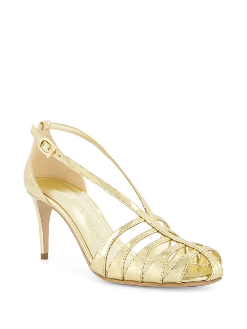 Ferragamo Leren sandalen Goud