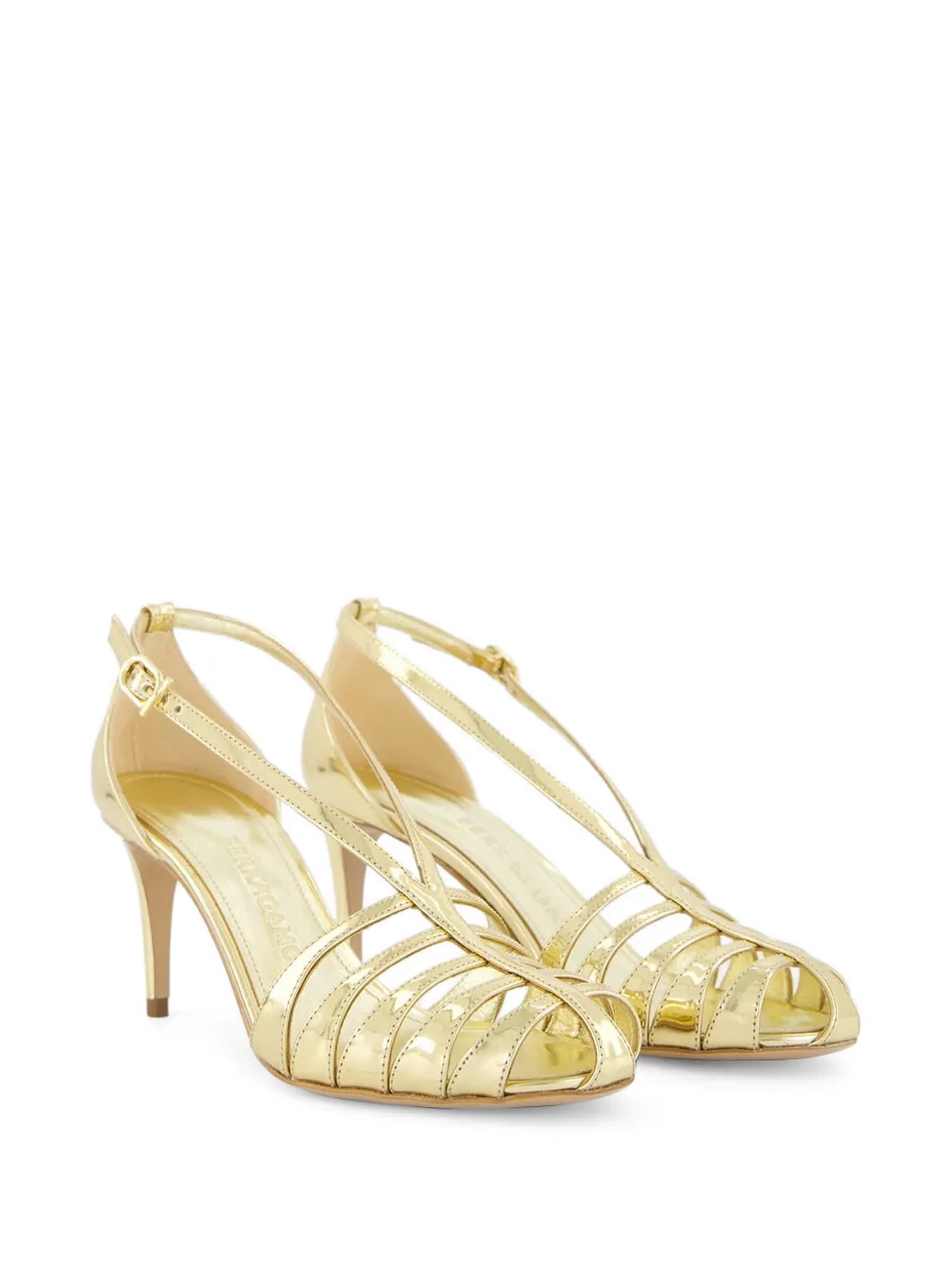 Ferragamo Leren sandalen Goud