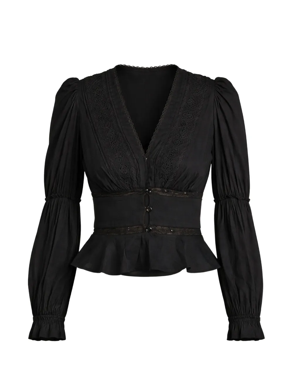 Reformation Meadowlark V-neck blouse - Nero