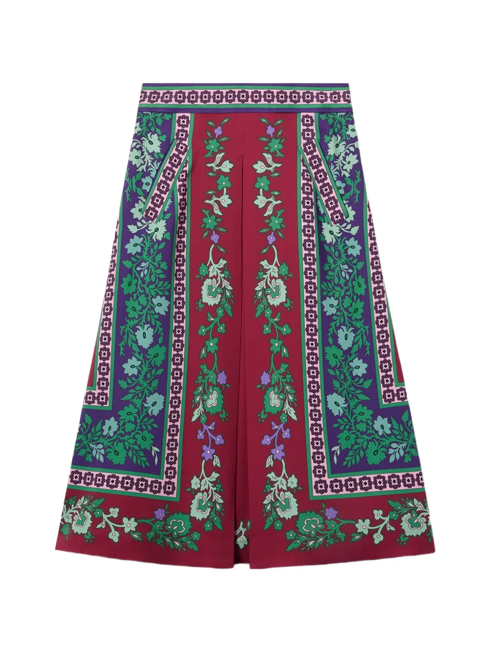 La DoubleJ Santa Monica floral maxi skirt - Rosso