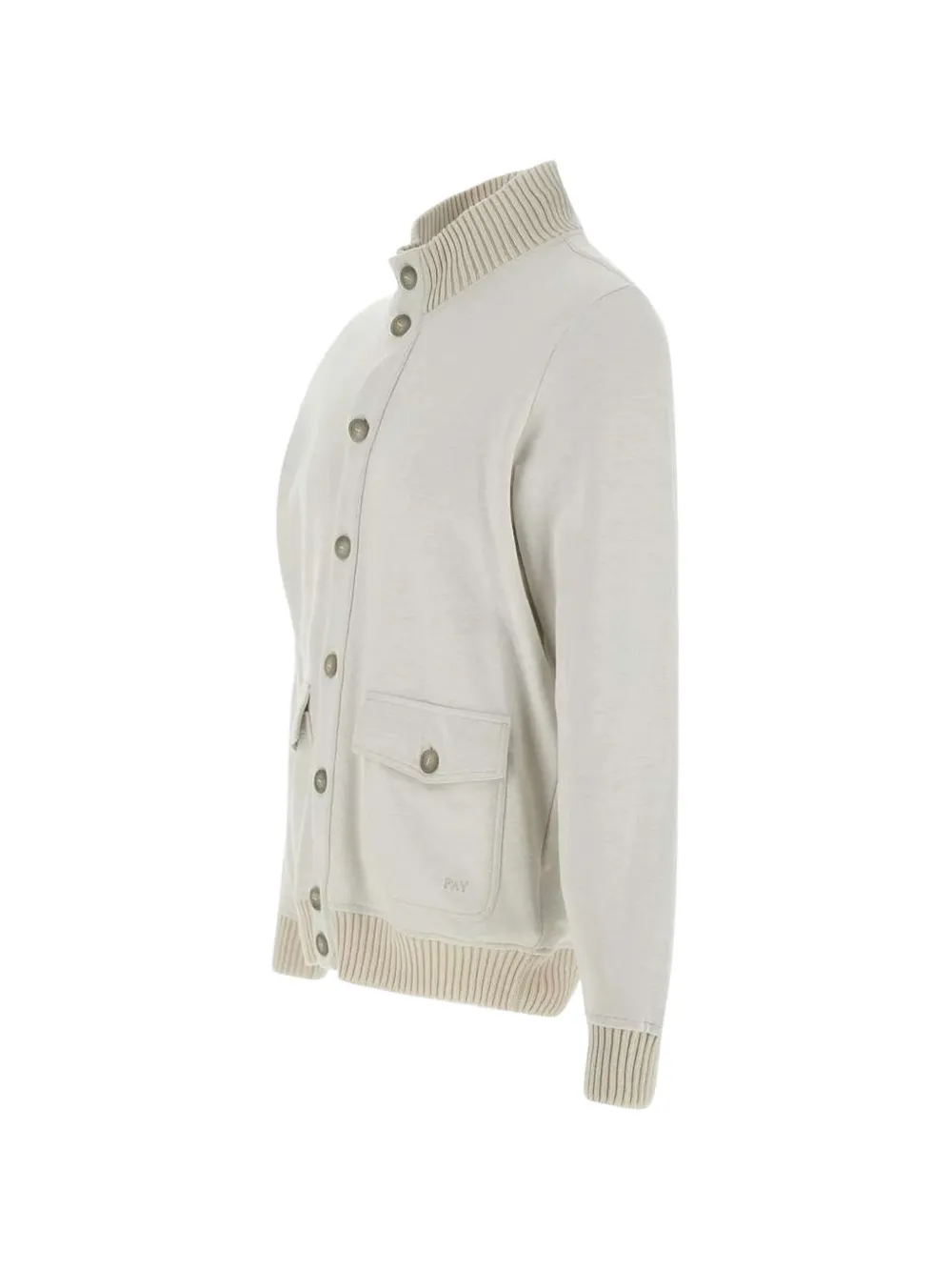  Fay Ribbed Trim Flap Pockets Jacket - Neutrals 