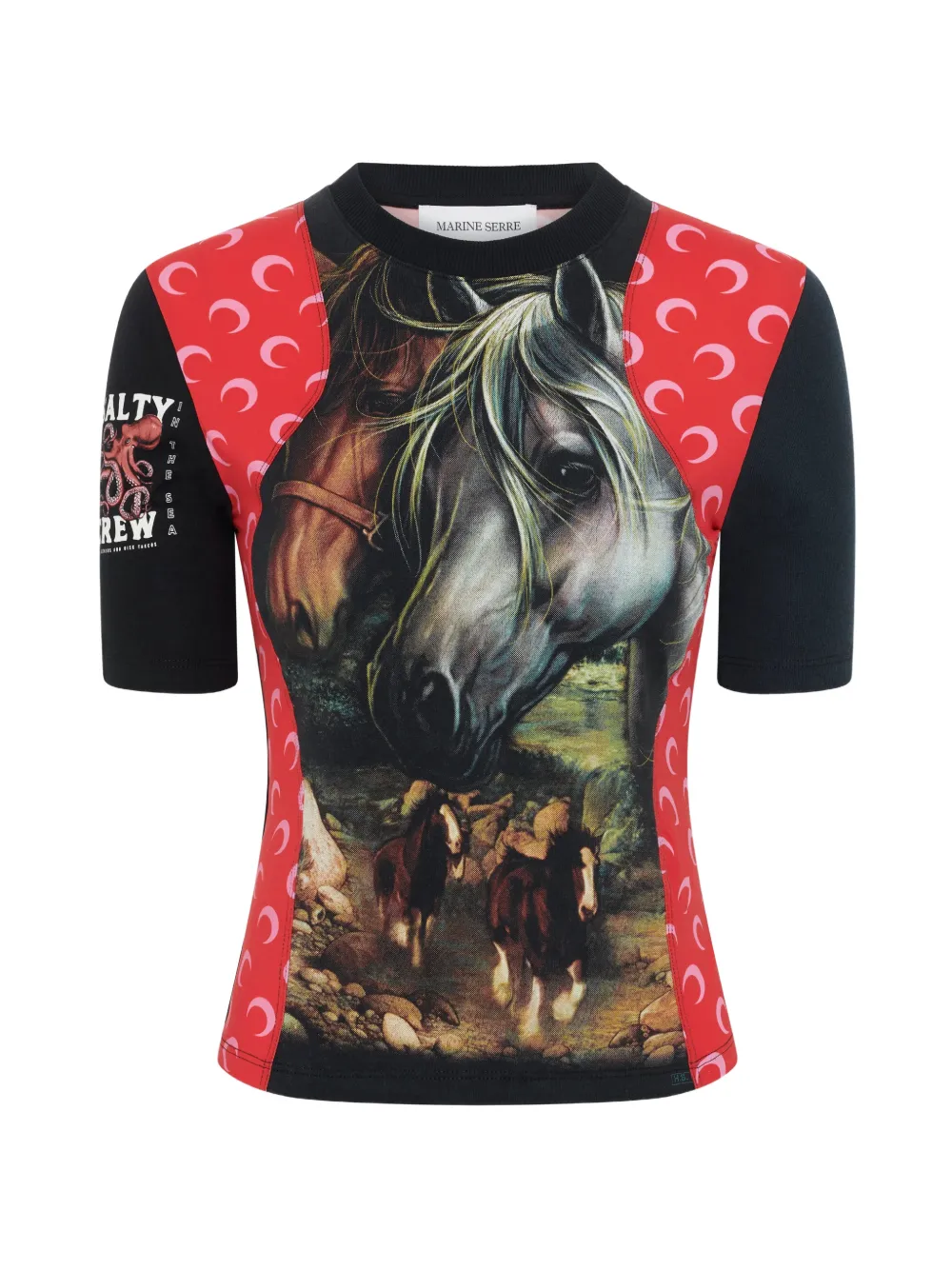 Marine Serre Lunar New Year T-shirt - Schwarz