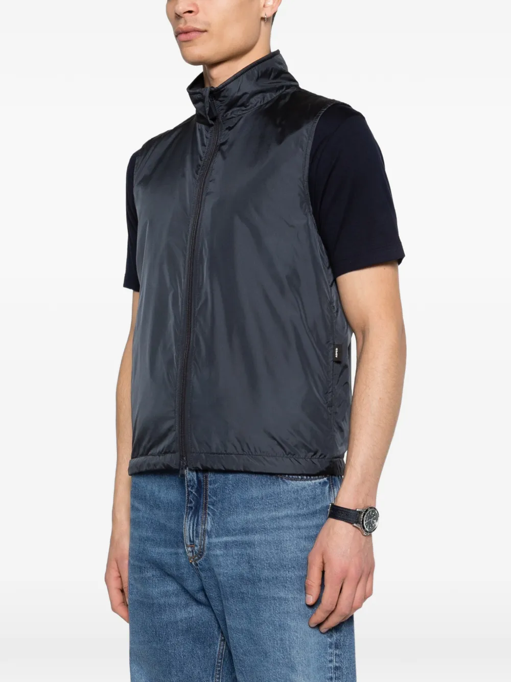  Aspesi Zip Sleeveless Gilet - Blue 