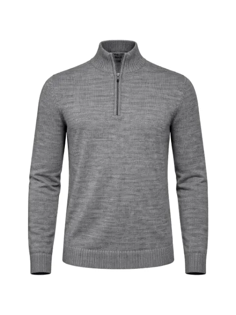 PATRICK ASSARAF quarter-zip funnel-neck sweater