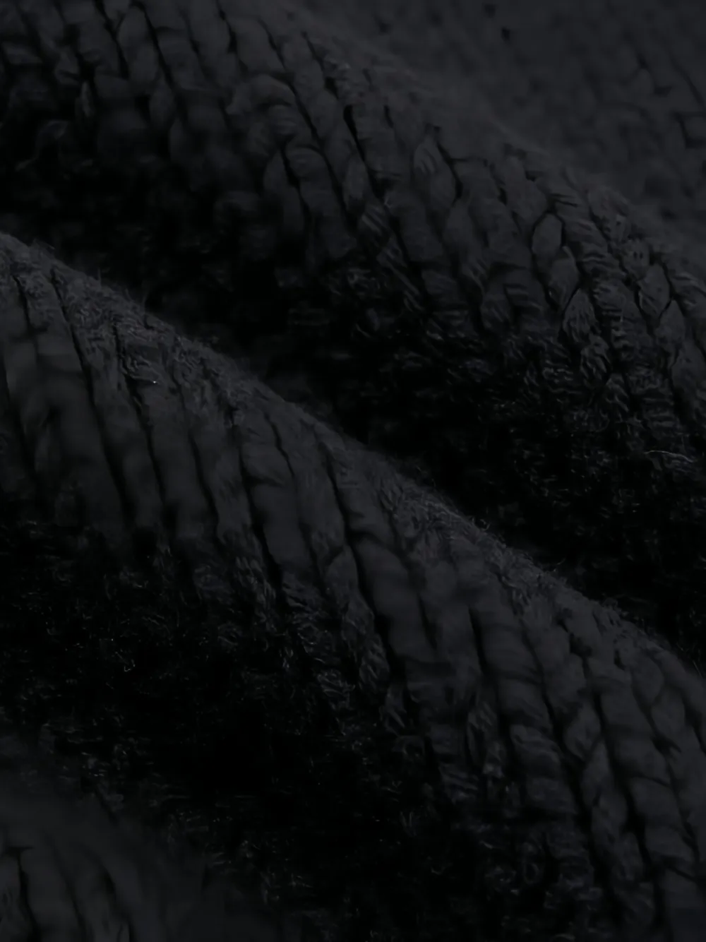  Slowear Ribbed Mock Neck Sweater - Black 