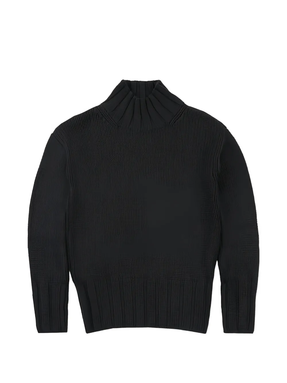 slowear ribbed mock neck sweater - Nero