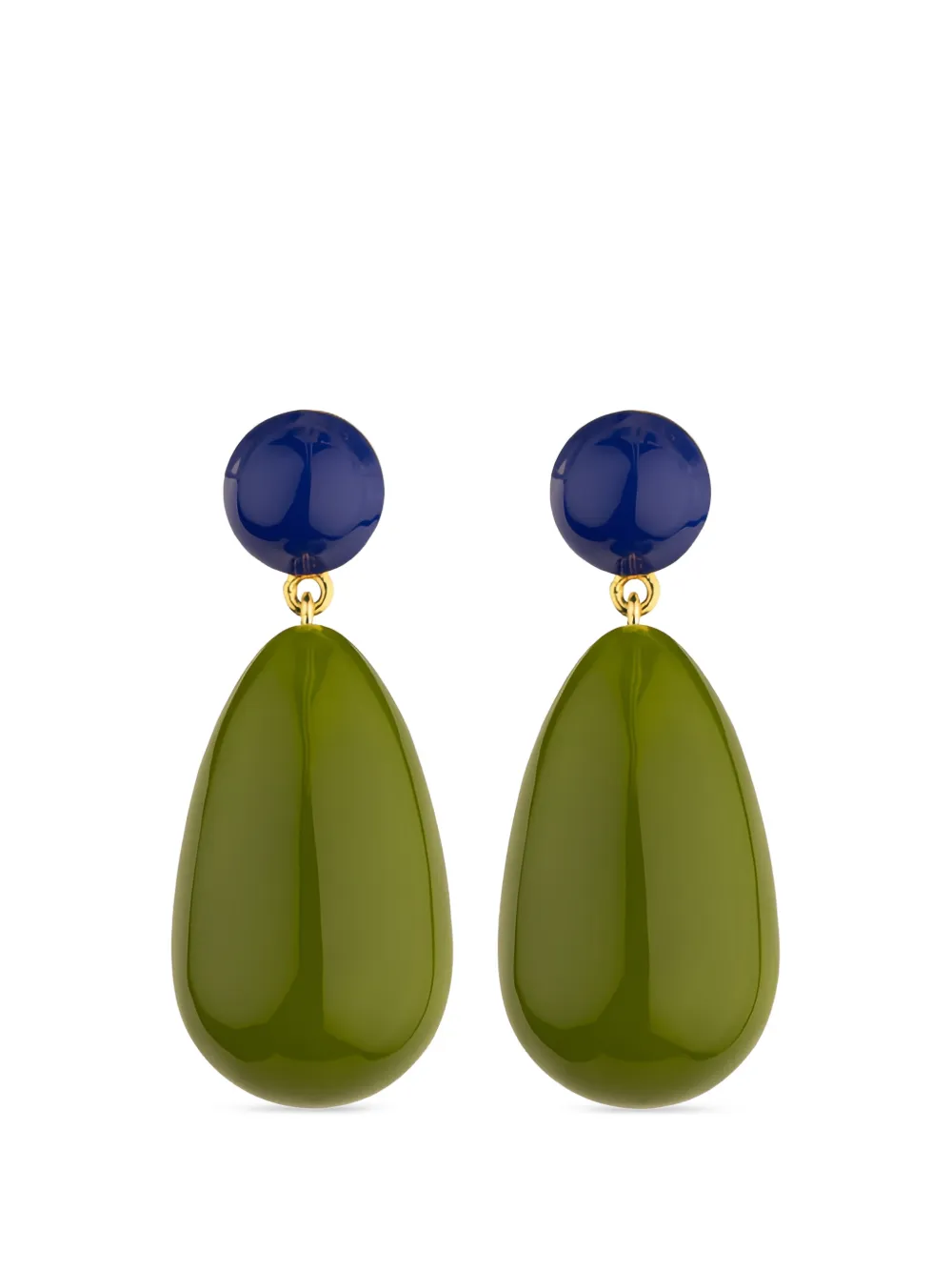 Eshvi large drop earrings - Verde