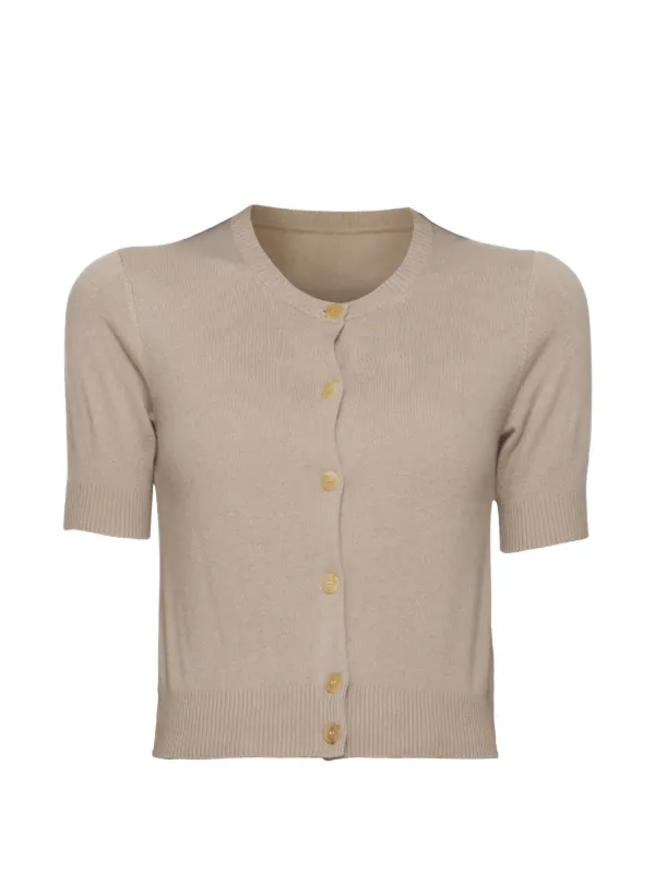 Arch4 Buttoned Knitted Top in Neutrals