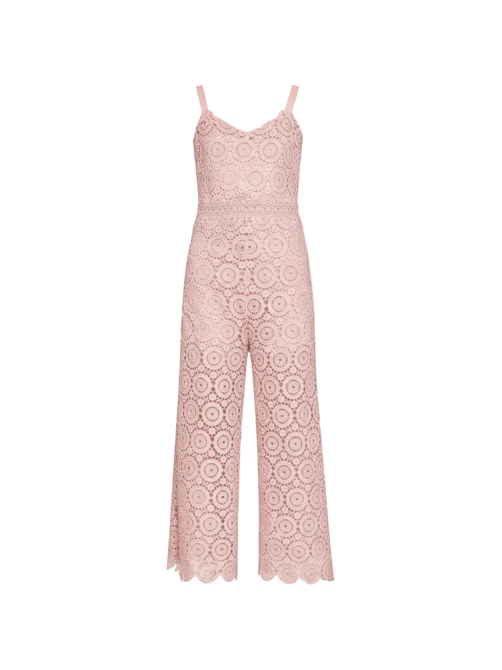 TWINSET Kids macramé lace jumpsuit - Rosa