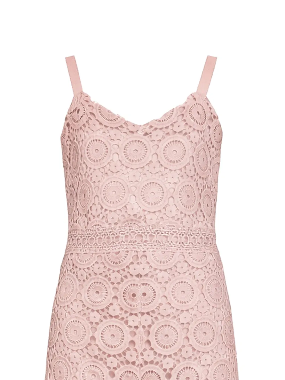 TWINSET Kids Macramé jumpsuit met kant Roze
