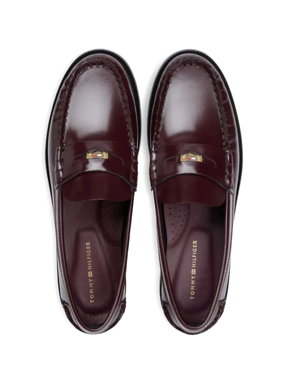 Tommy Hilfiger Loafers met logodetail Rood