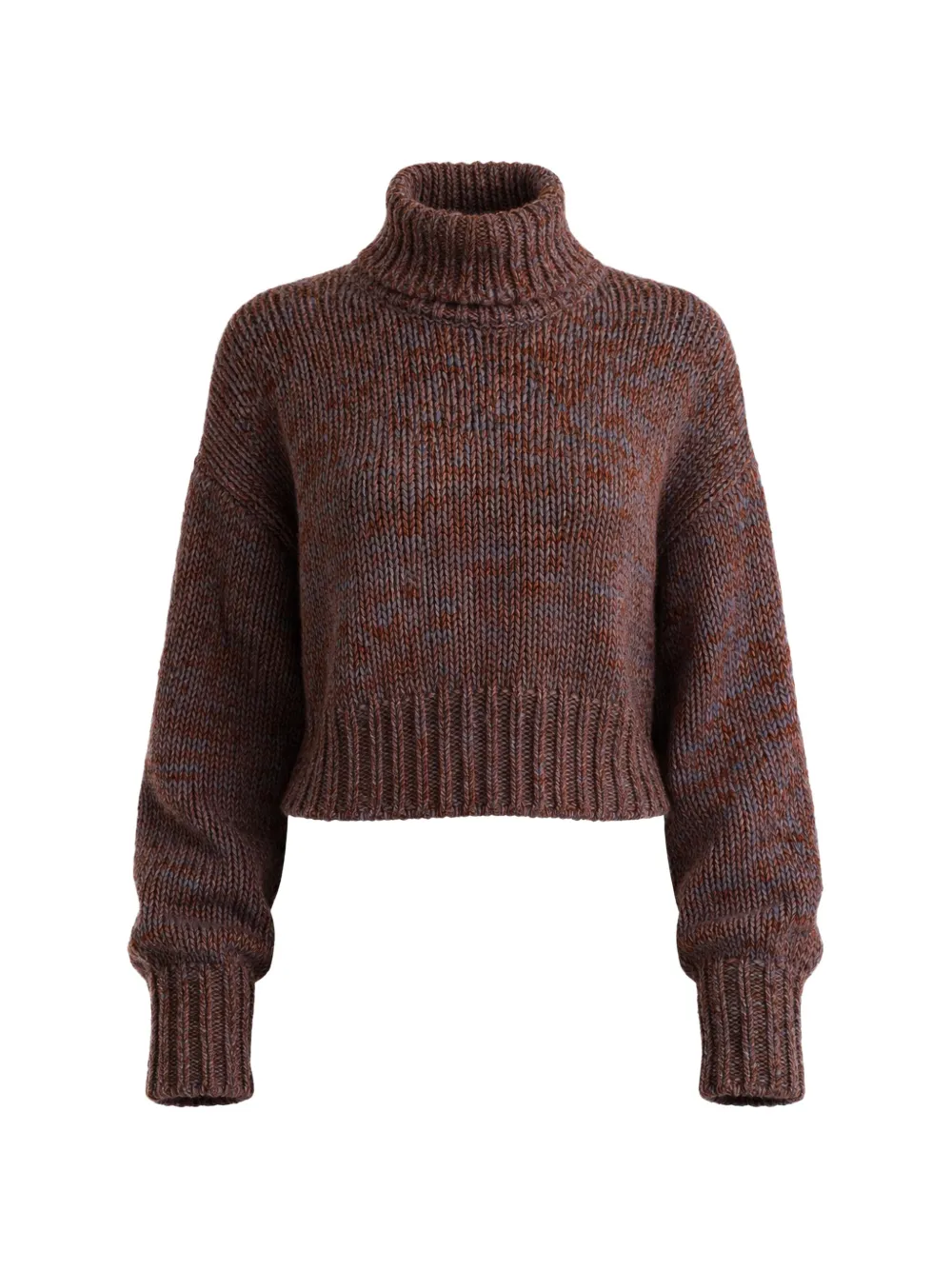 SABLYN Darcey ribbed roll-neck sweater - Marrone