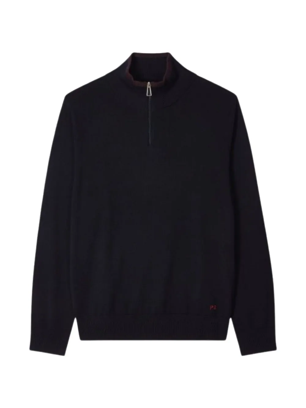 PS Paul Smith zip mock-neck wool sweater - Blau