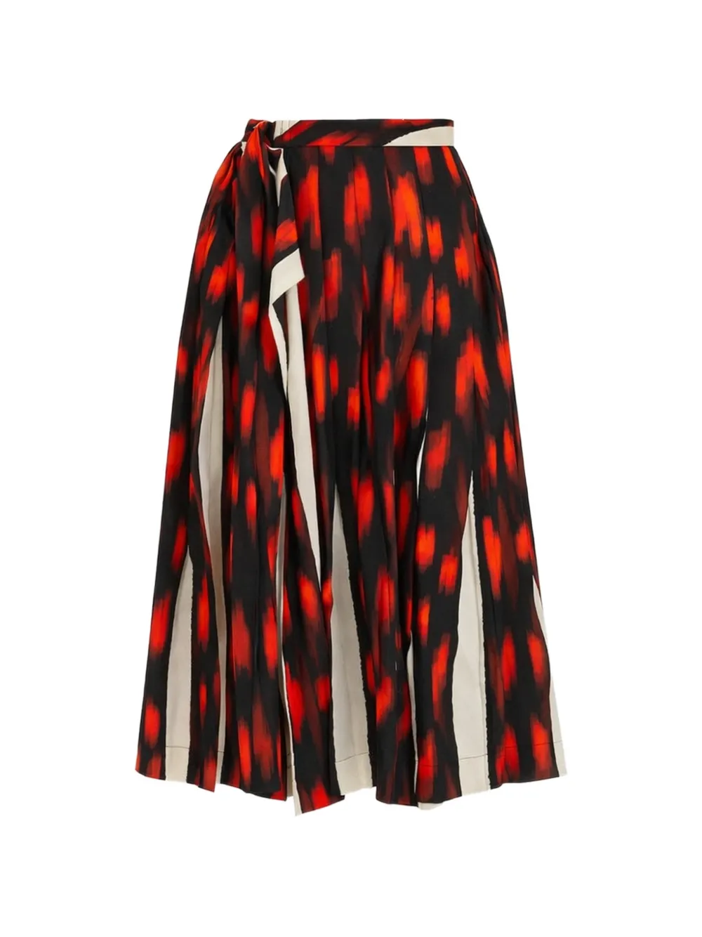 Lenny Niemeyer Flash pleated silk midi skirt - Nero