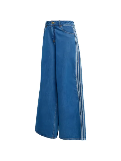 adidas stripe wide-leg jeans