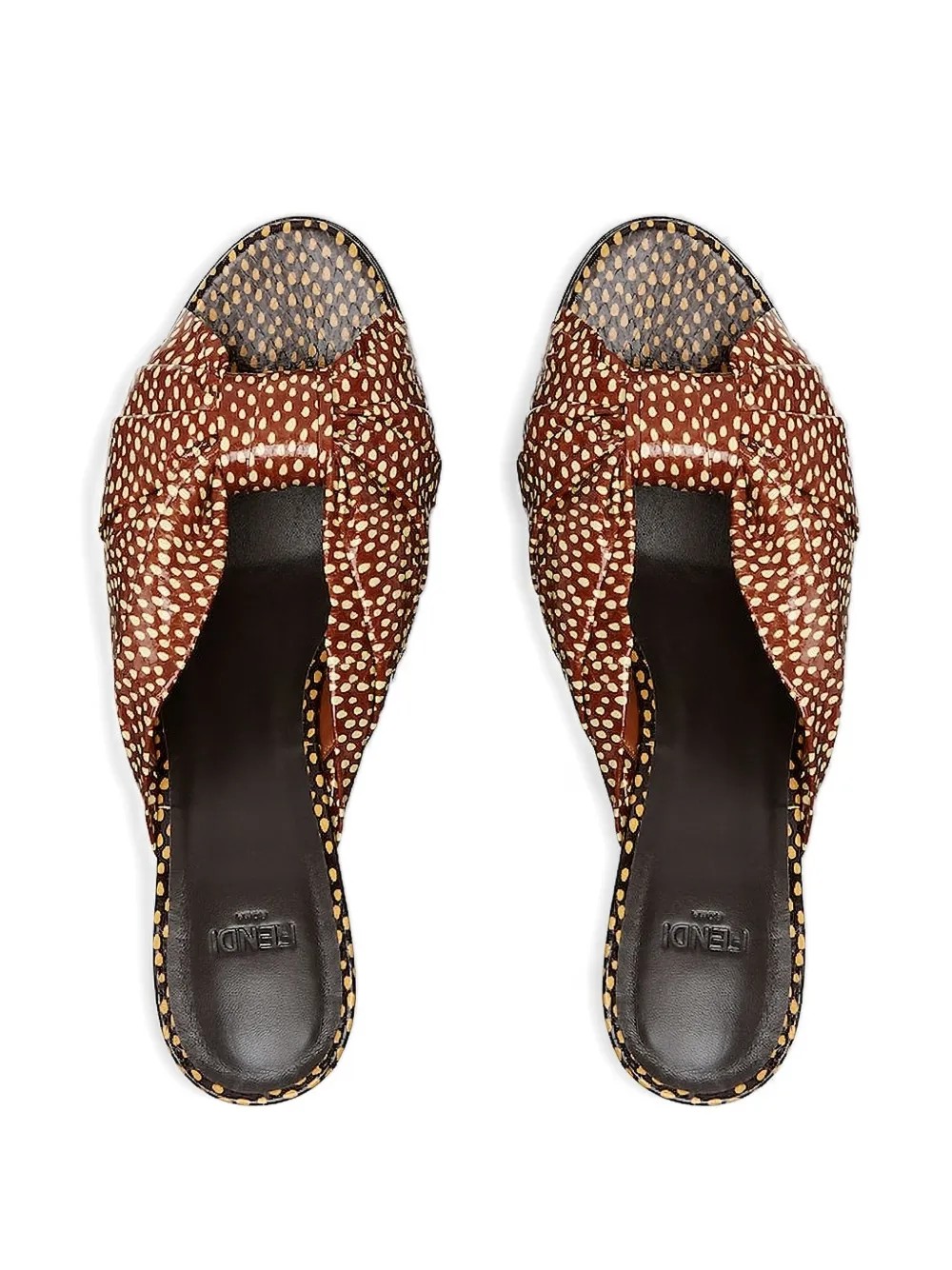 FENDI Peppered sandalen met Falena-patroon Bruin