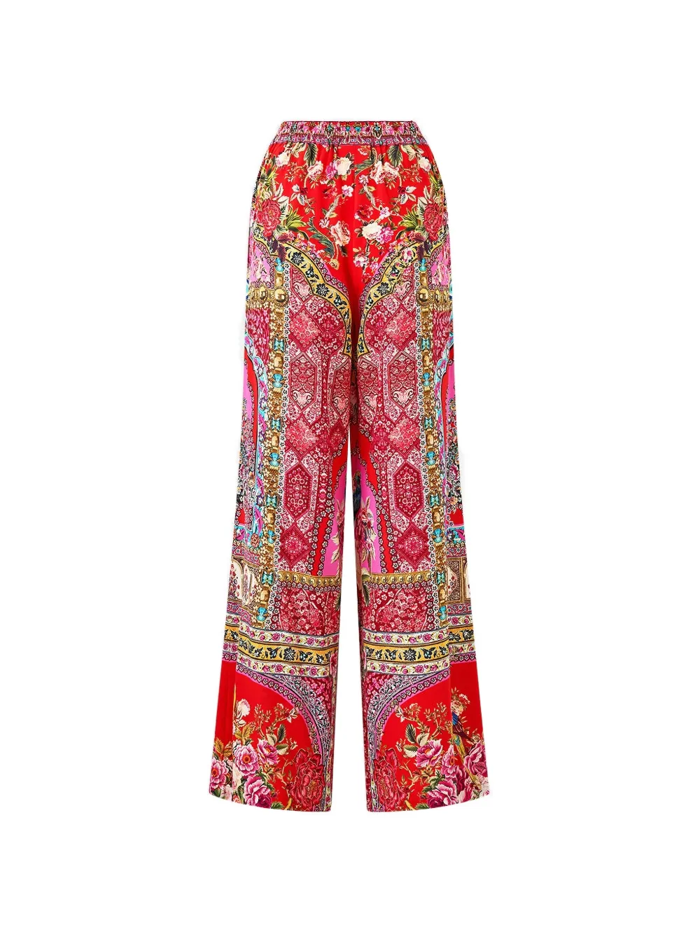 Camilla Heirloom Empire lounge broek met bloemenprint Rood