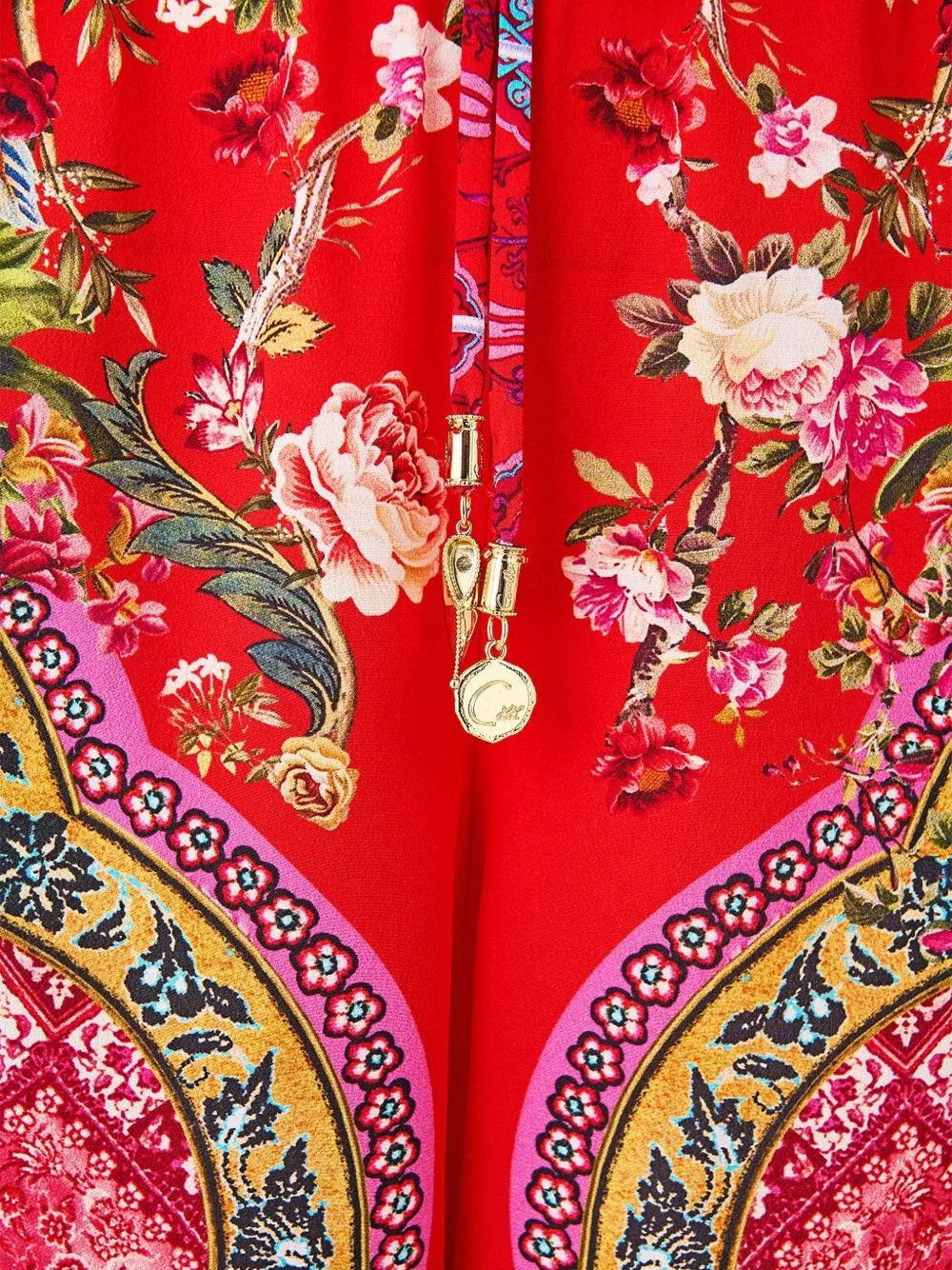 Camilla Heirloom Empire lounge broek met bloemenprint Rood