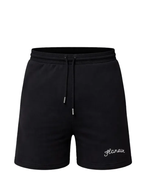 FLÂNEUR drawstring logo-embroidered shorts