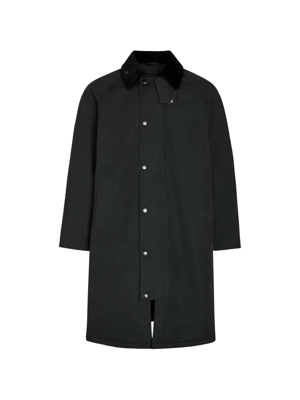 Barbour corduroy collar coat - Schwarz
