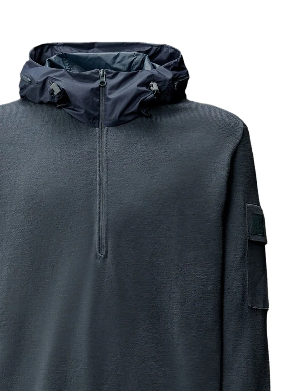 C.P. Company Metropolis trui met halve rits en capuchon Blauw