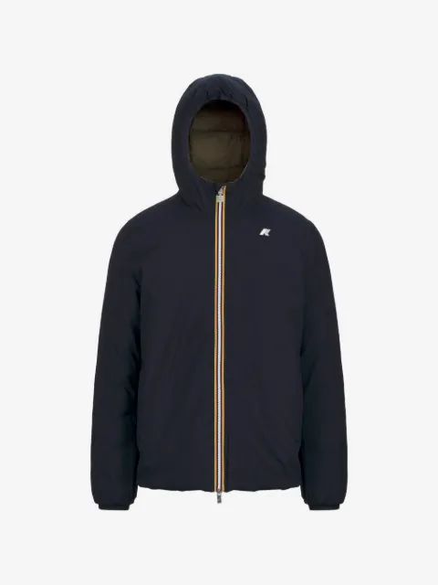 K-Way rubberised logo hooded jacket