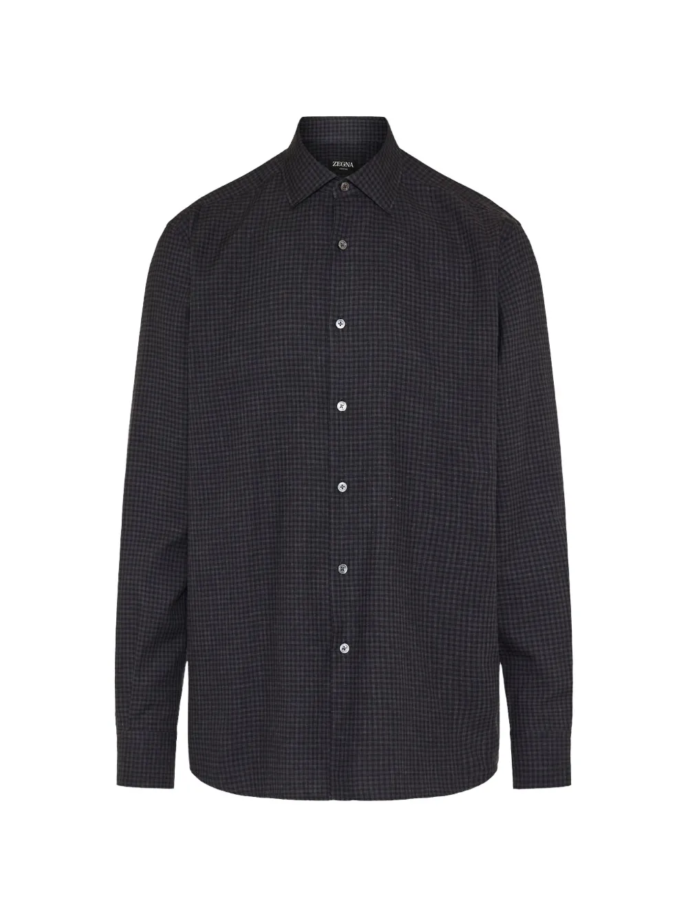 Zegna check shirt - Nero