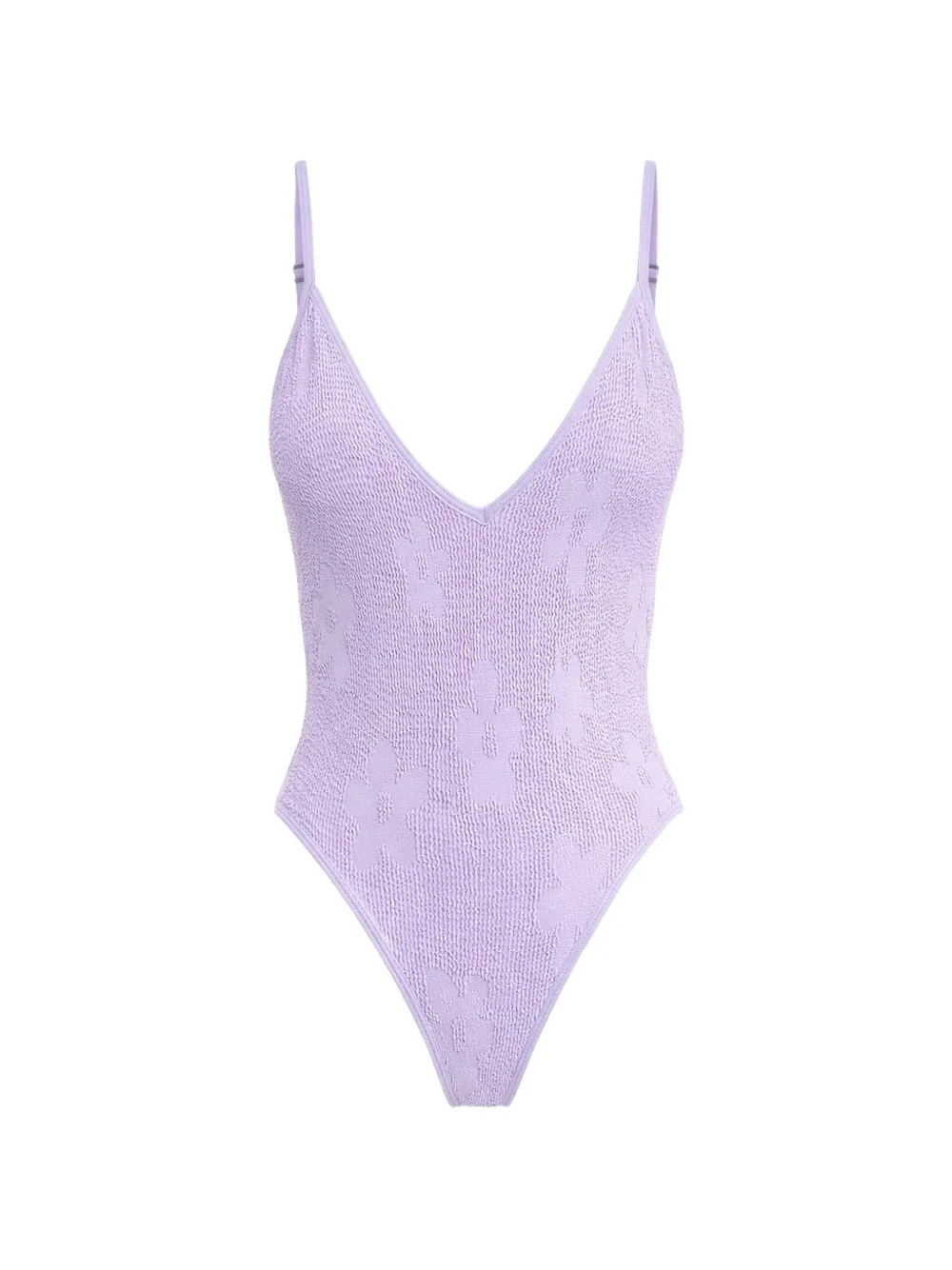 Bond-eye textured-floral swimsuit - Viola