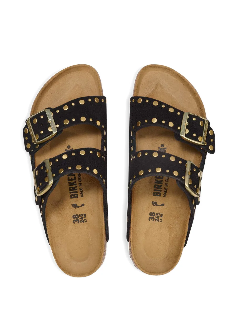 Birkenstock Arizona Rivets sandalen Zwart