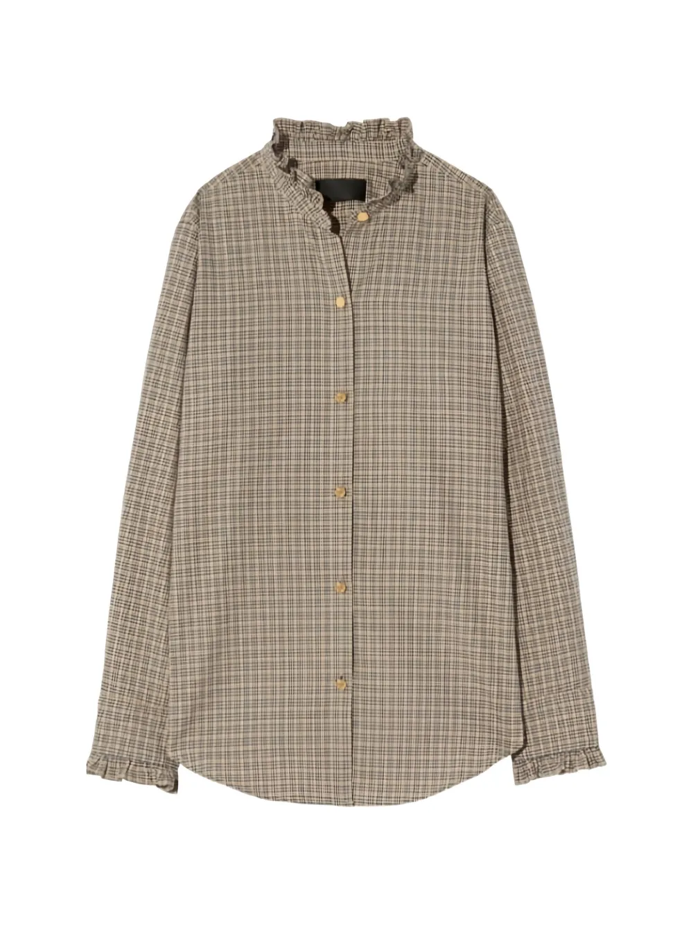 Nili Lotan ruffled check shirt - Toni neutri