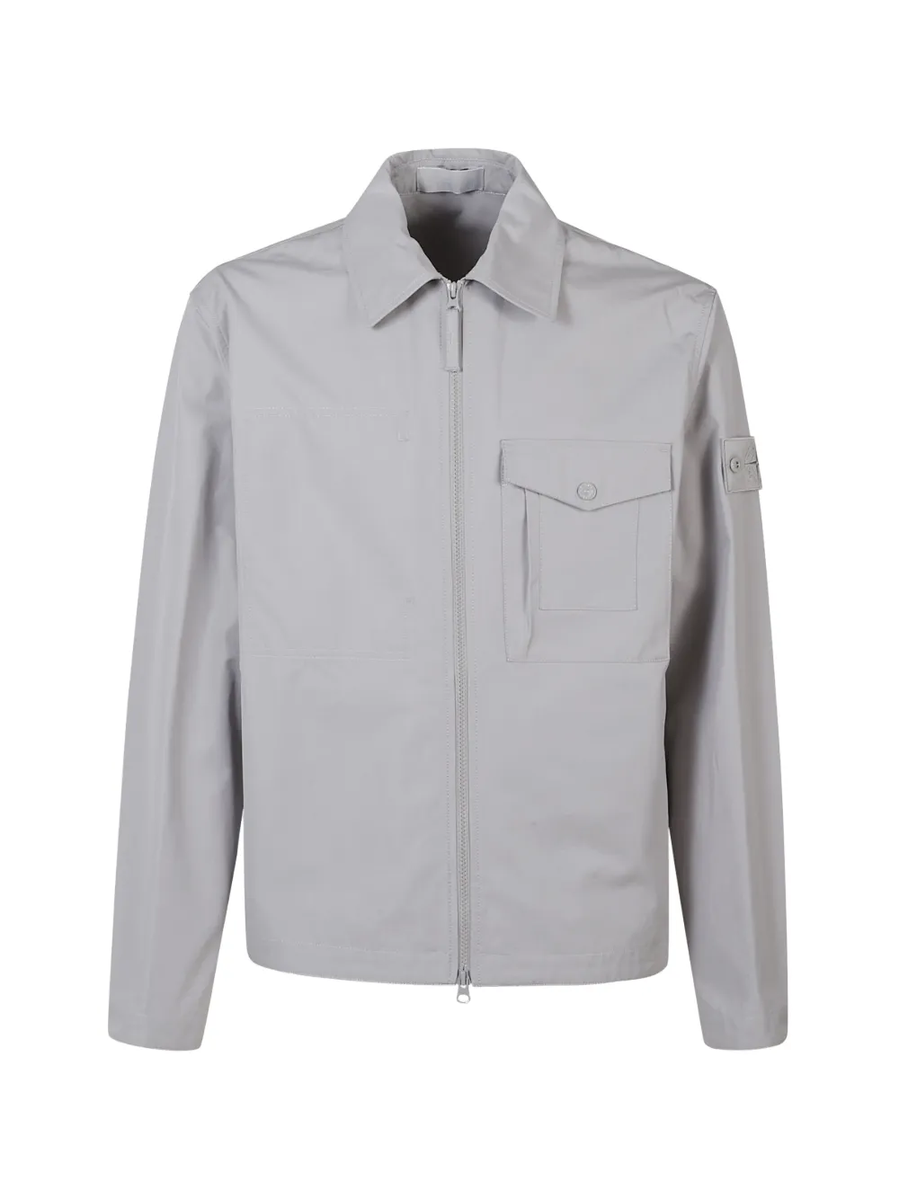 Stone Island logo-patch overshirt - Violett