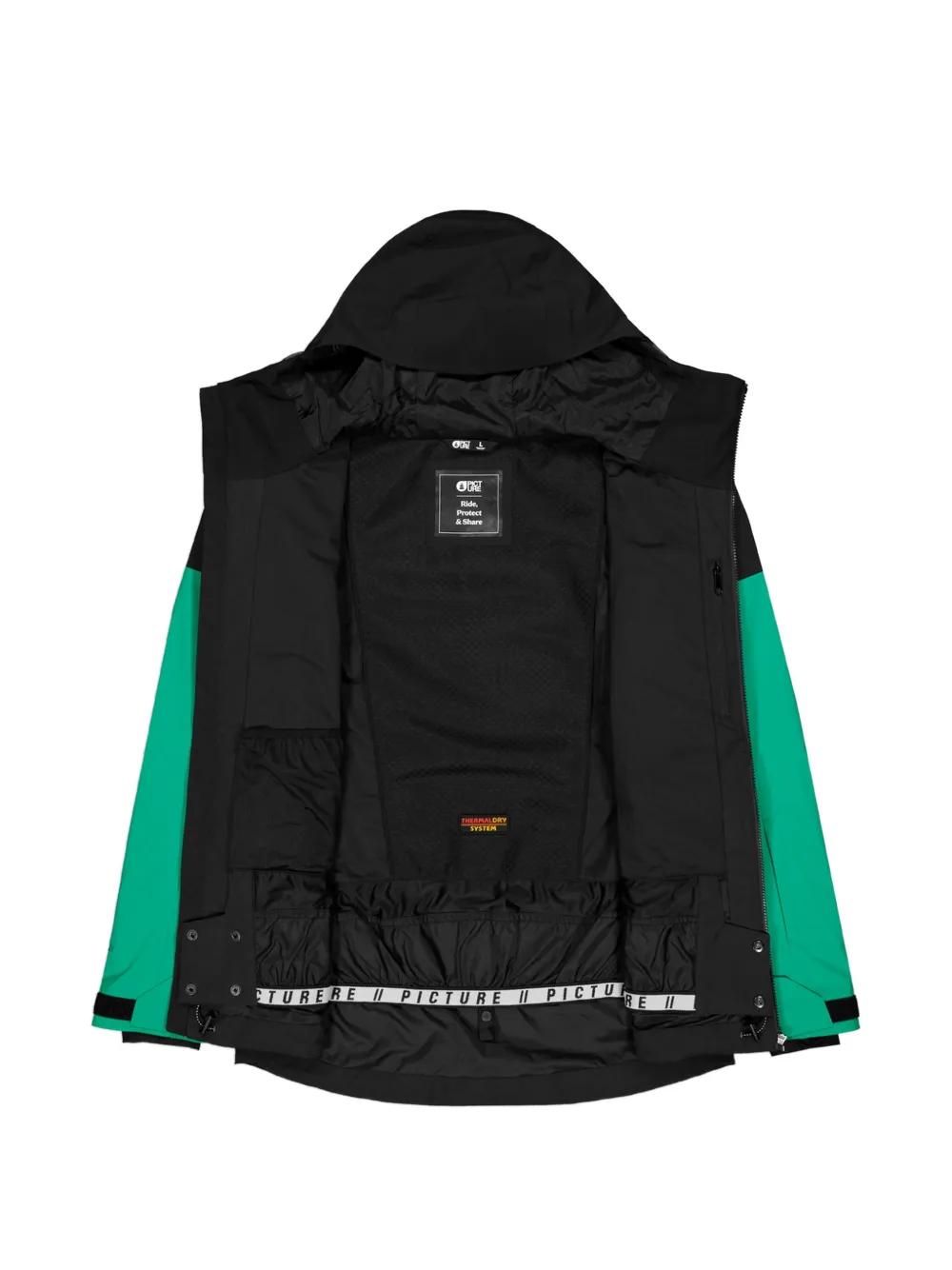  Picture Naikoon Hooded Ski Jacket - Black 