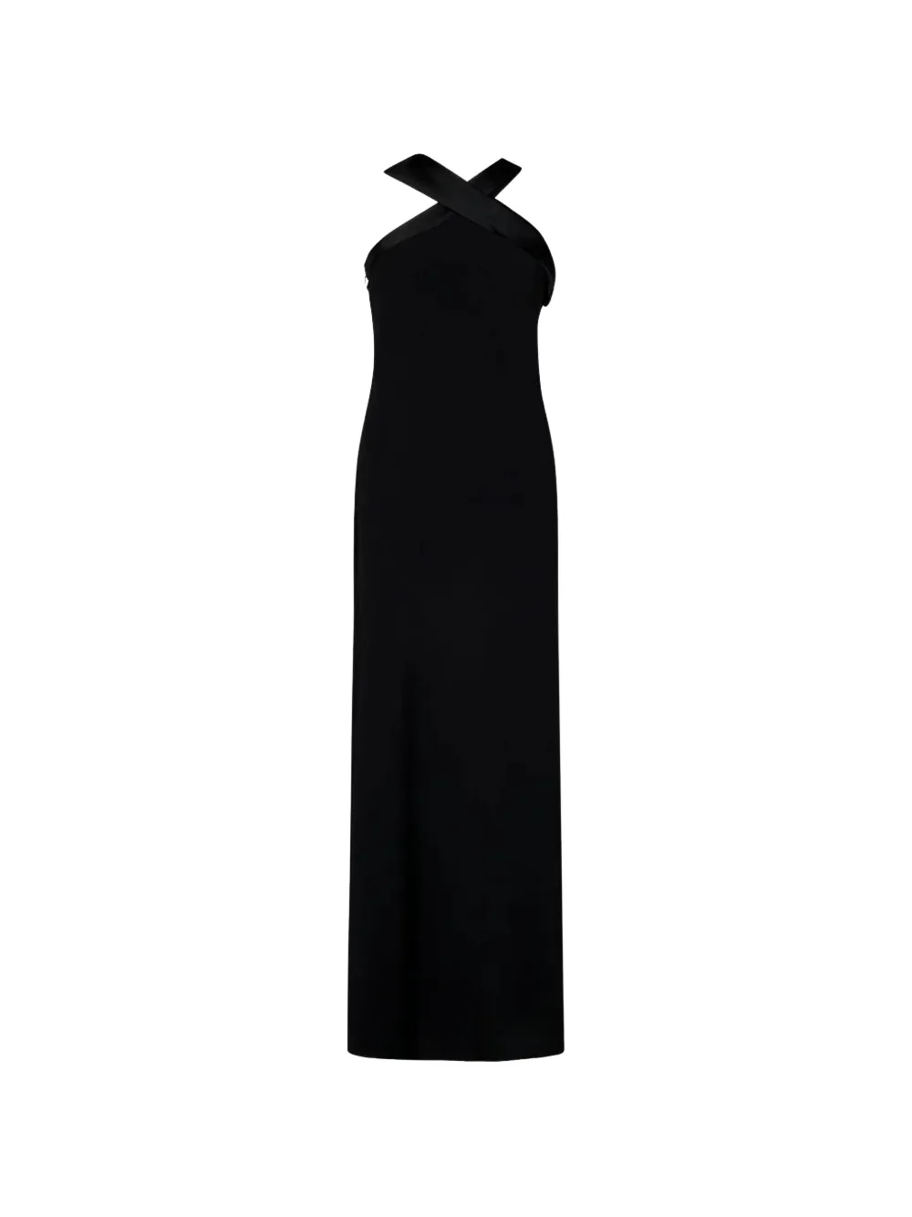 Max Mara crossover sleeveless maxi dress - Nero