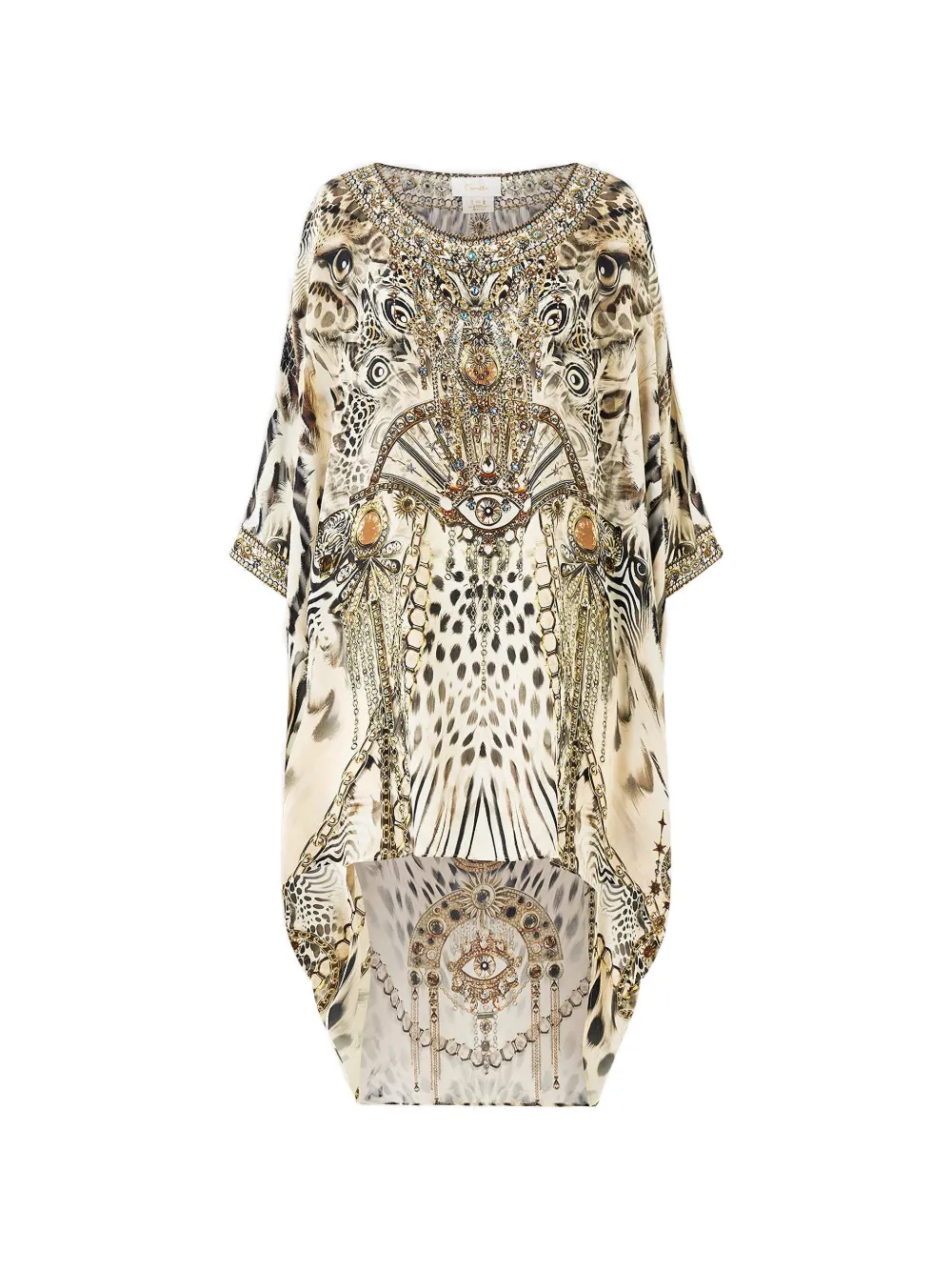 Camilla Lady lionheart scoop-neck midi dress - Toni neutri