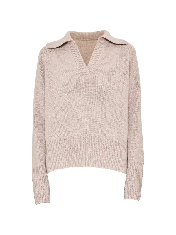 Arch4 V-neck Collar Sweater in Neutrals