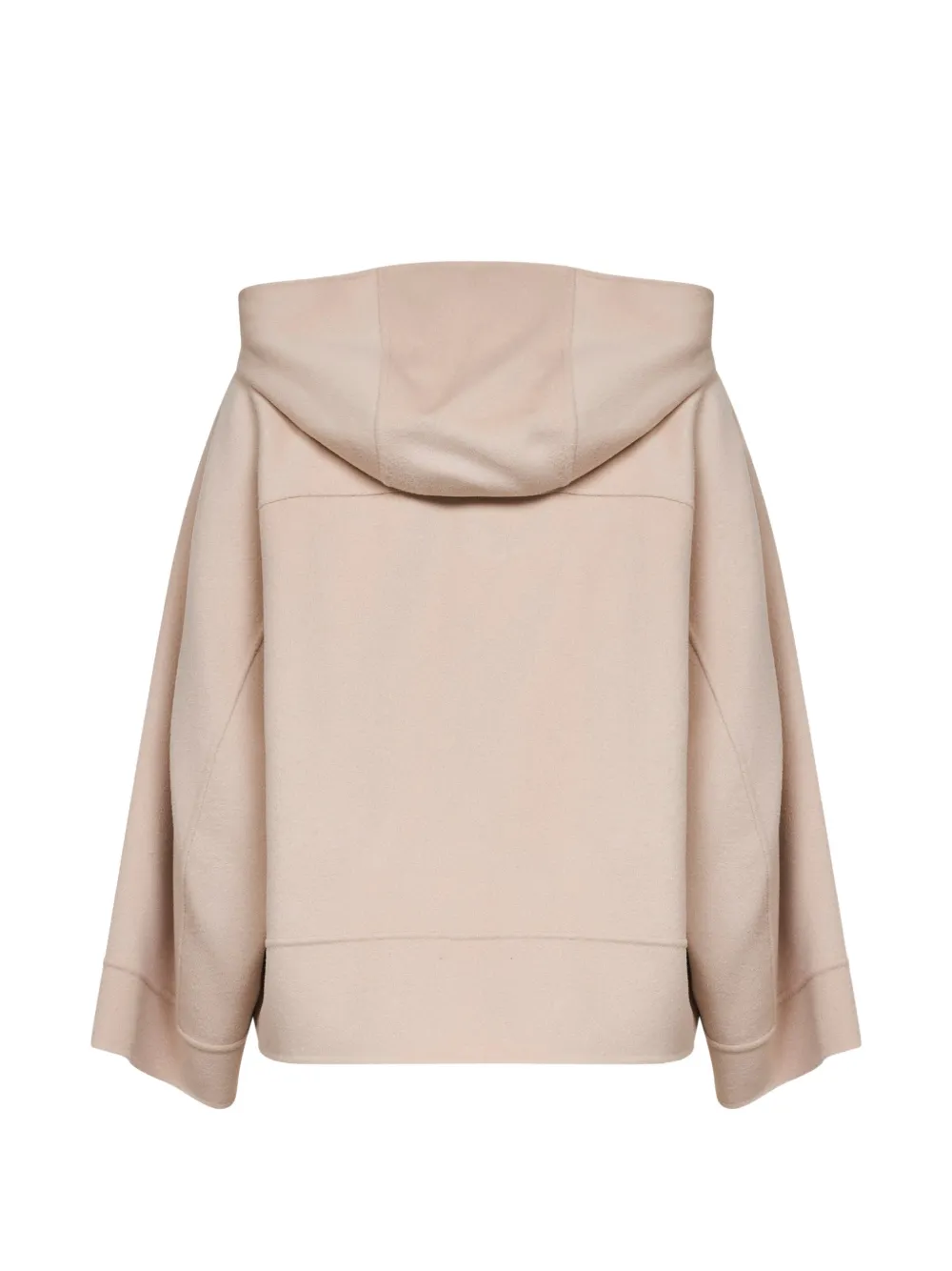 Hooded Snap-Button Peacoat