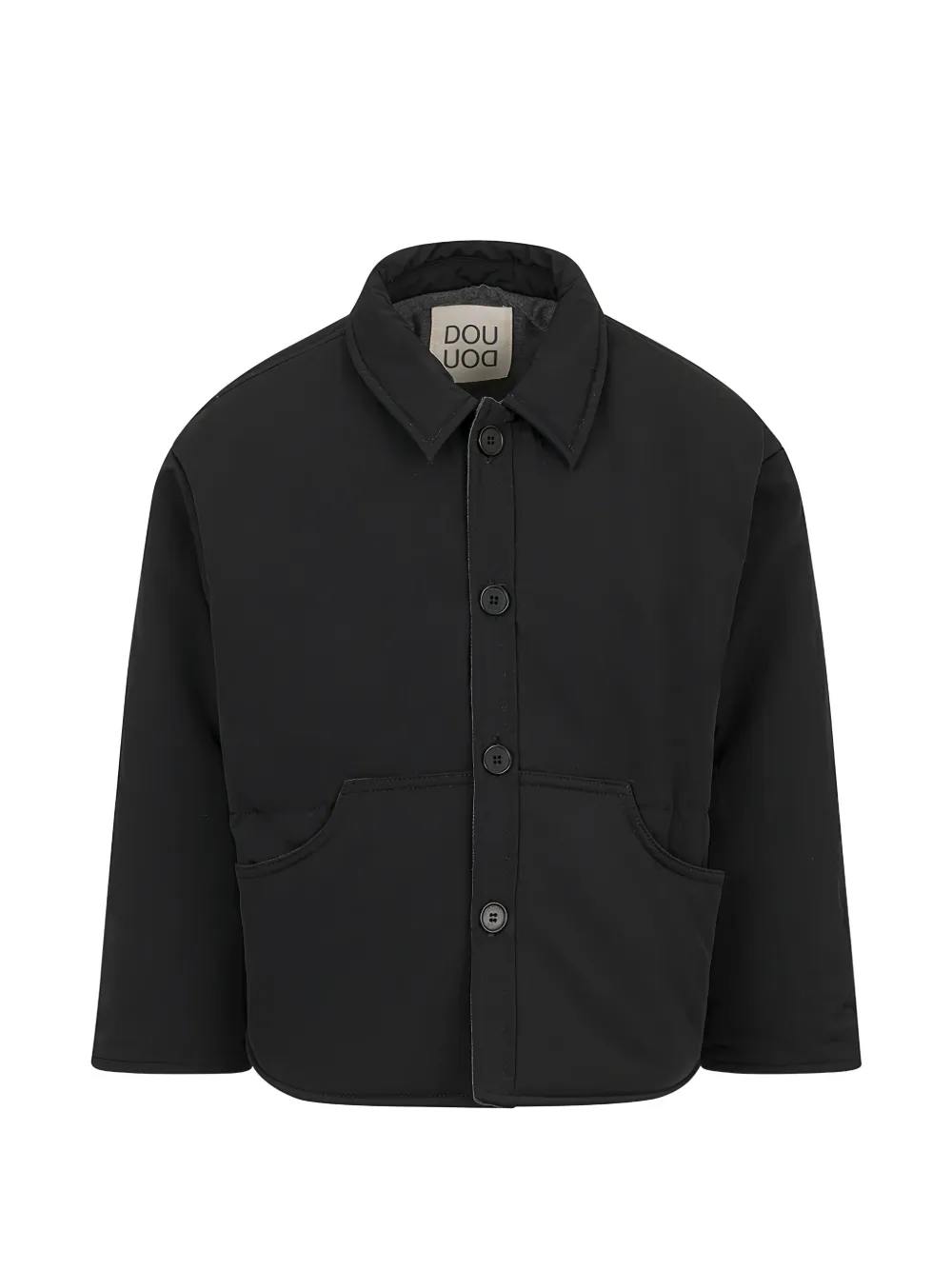 Douuod Kids kangaroo-pocket jacket - Black