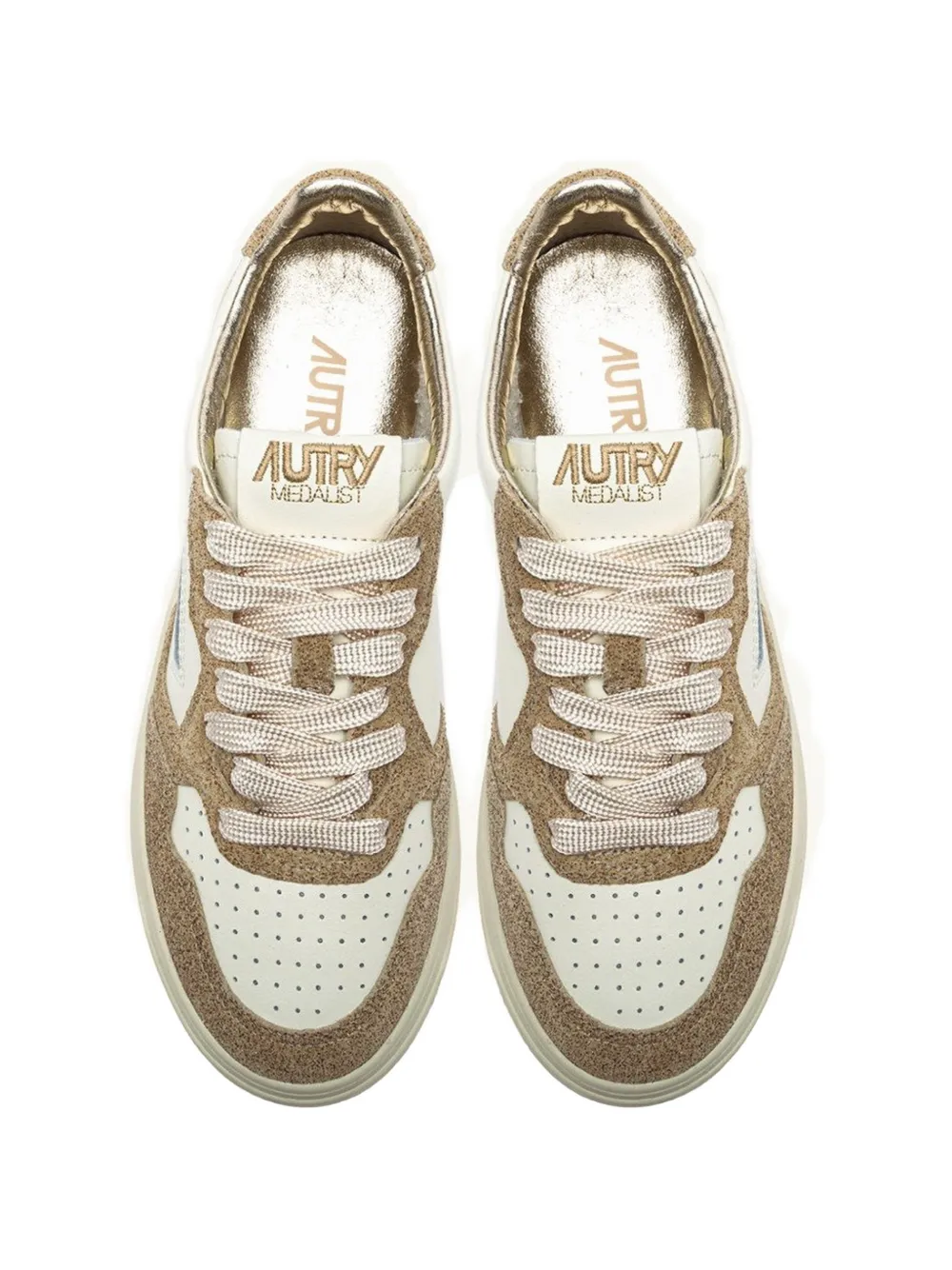 Autry Medalist sneakers met geperforeerde details Beige